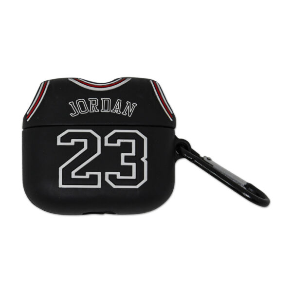 Jordon T-Shirt 23 Black AirPods 3rd Generation Protective Silicon Case Cover